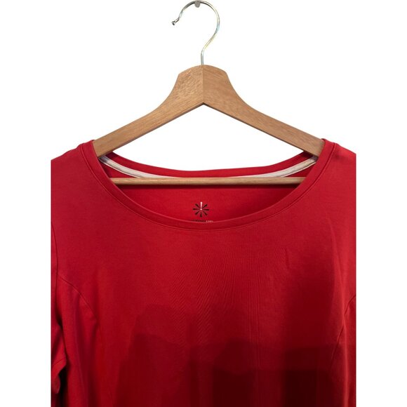 Isaac Mizrahi Live Red Long Sleeve Scoop Neck Top Women's Size 1X Shirt - Picture 2 of 4